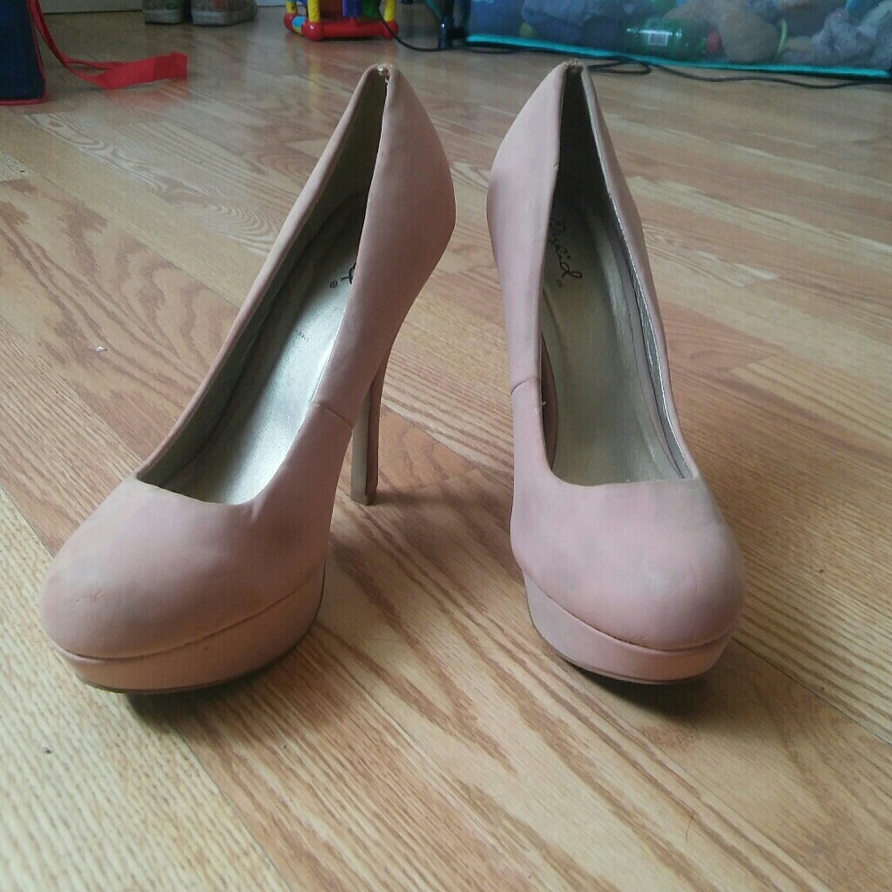 Pale Pink Platform Heels